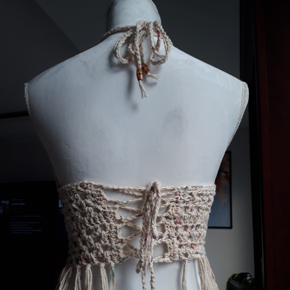 Handmade crochet halter top - Picture 3 of 3